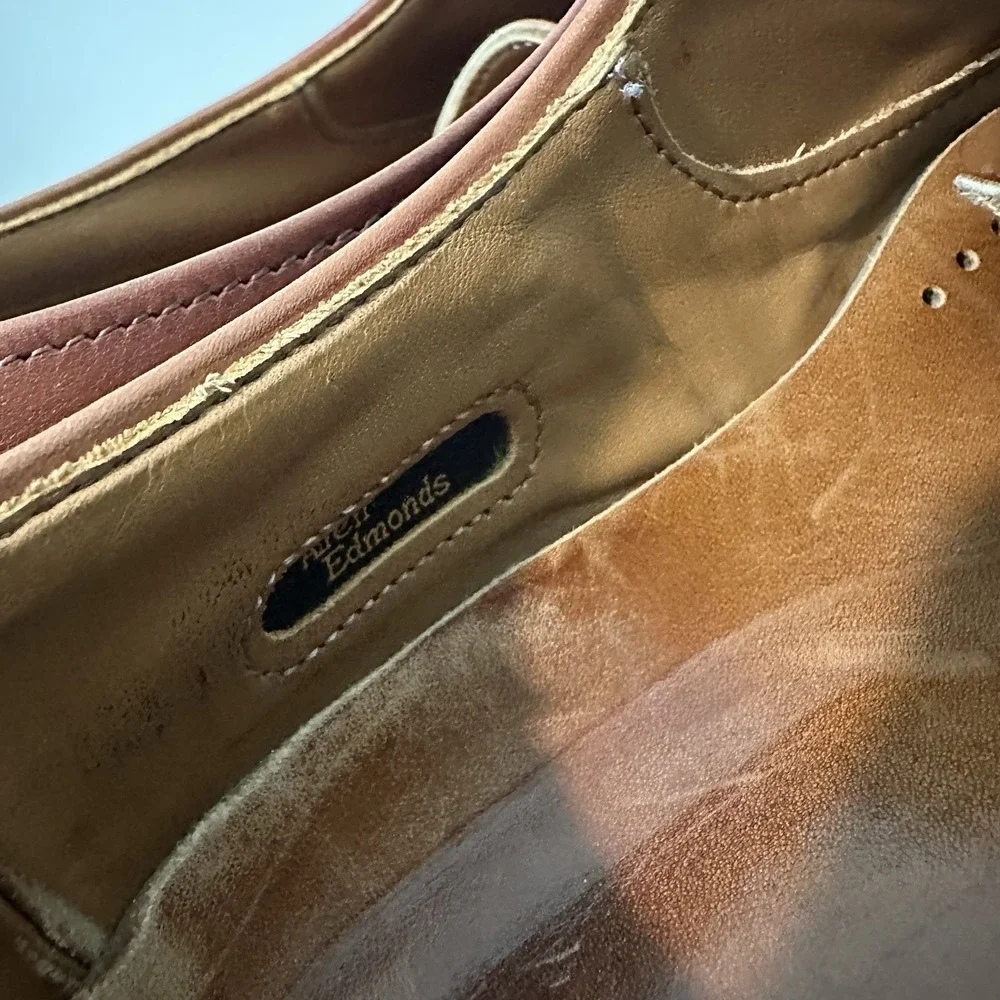 Allen Edmonds Vintage Brown Cap Toe Dress Shoe Oxford 88022 11 D Read